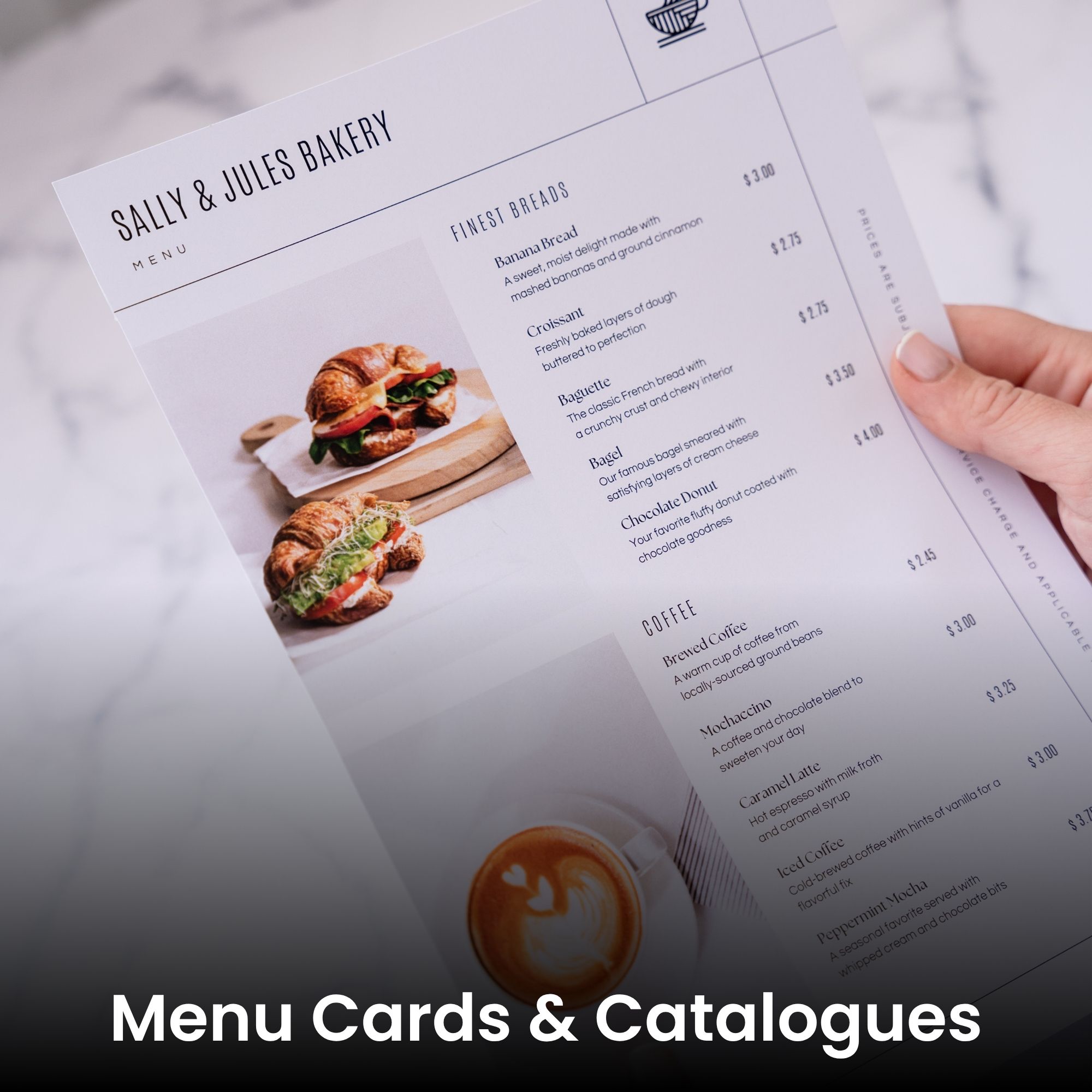 Menu Cards & Catalogues